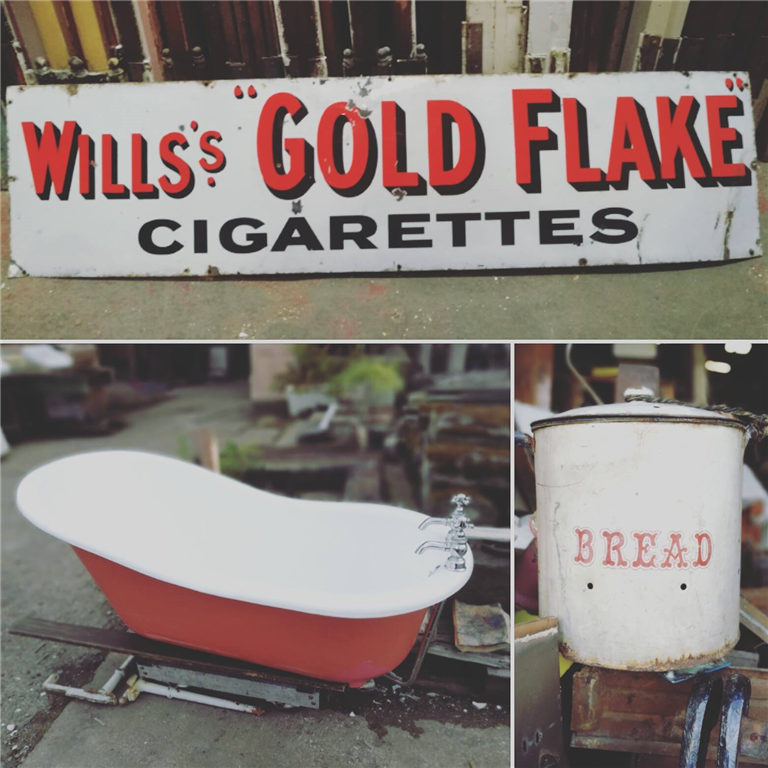 We occasionally take in the odd bath in very good condition.  We love enamel signs and quirky little objects that we find when we are salvaging! Gallery Image