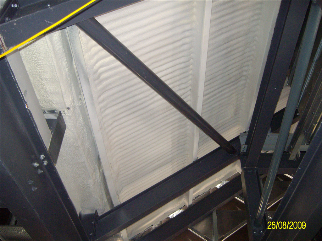 Underside application to an industrial cladded roof. Gallery Image