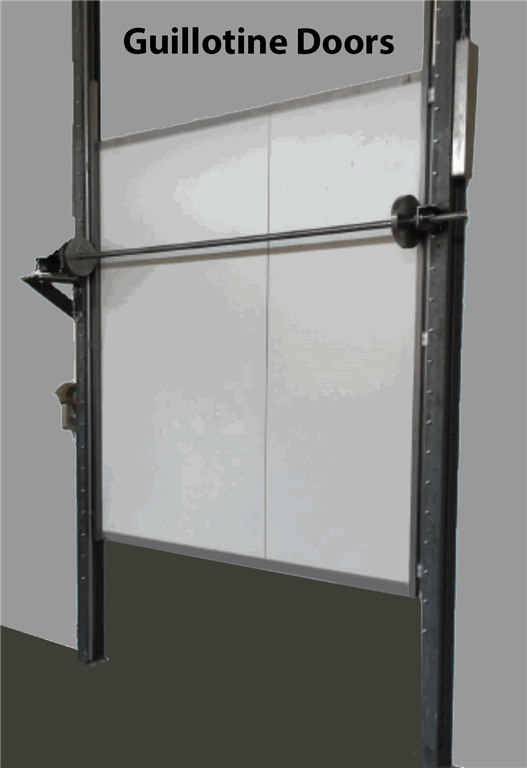 Guillotine doors for laser protection applications. Gallery Image