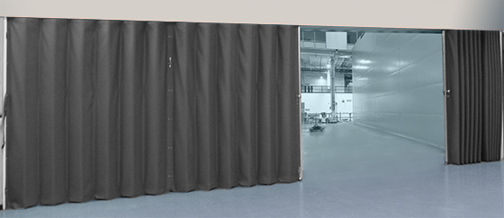 Orcatina laser blocking curtains fold back neatly to the wall with no floor rail Gallery Image