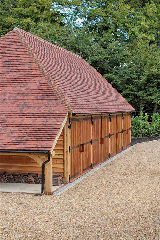 Four bay fully hipped timber framed barn garage Gallery Image