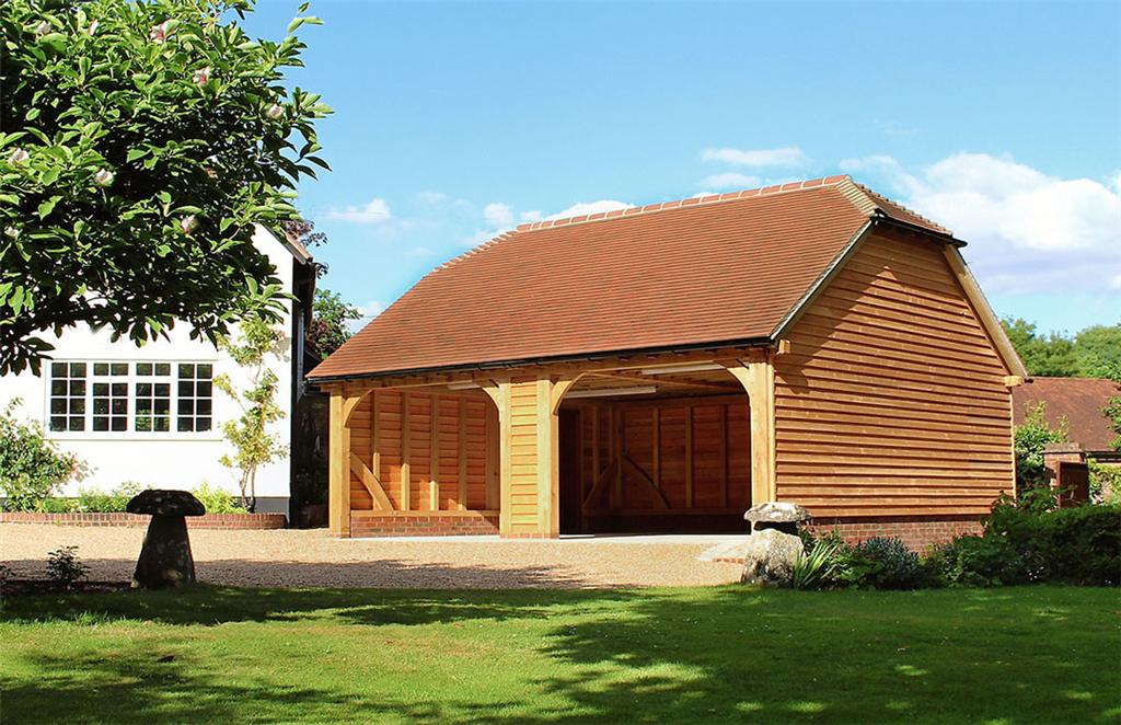 Two bay oak garage in Hampshire Gallery Image