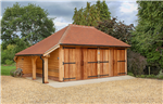 Double oak framed garage in Hampshire, UK. Gallery Thumbnail