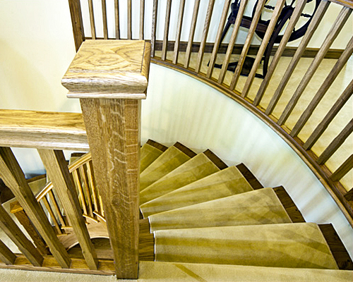 Curved staircase viewed from above, see case study no. 2 Gallery Image