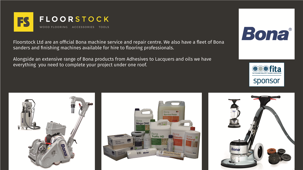 Floorstock are an official Bona machine service and repair centre. We also have a fleet of Bona sanders and finishing machines available for hire to flooring professionals. Gallery Image