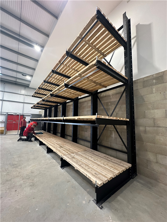 Heavy duty cantilever racking is perfect for long products such as timber. both internal and external  Gallery Image