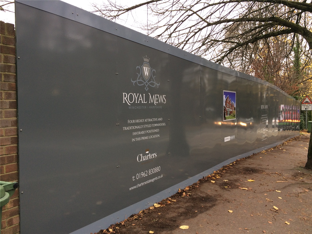 Winchester Construction hoarding graphics for development and building companies Gallery Image