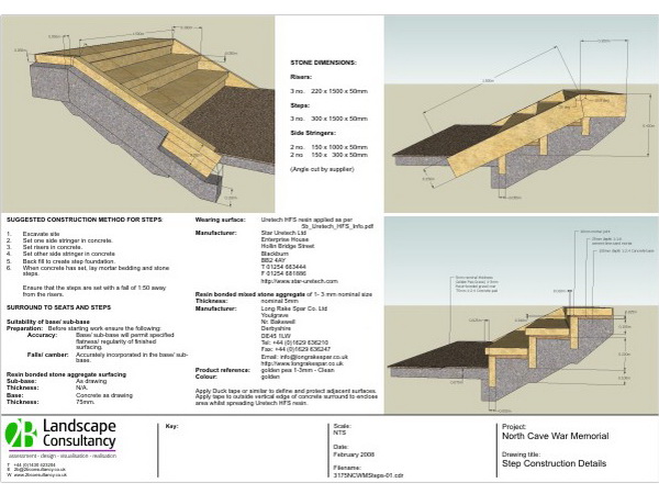 The great thing about running a contract is that you get to go from an exciting proposal to the reality of an operational trail. These steps were drawn for the construction contractors. Gallery Image