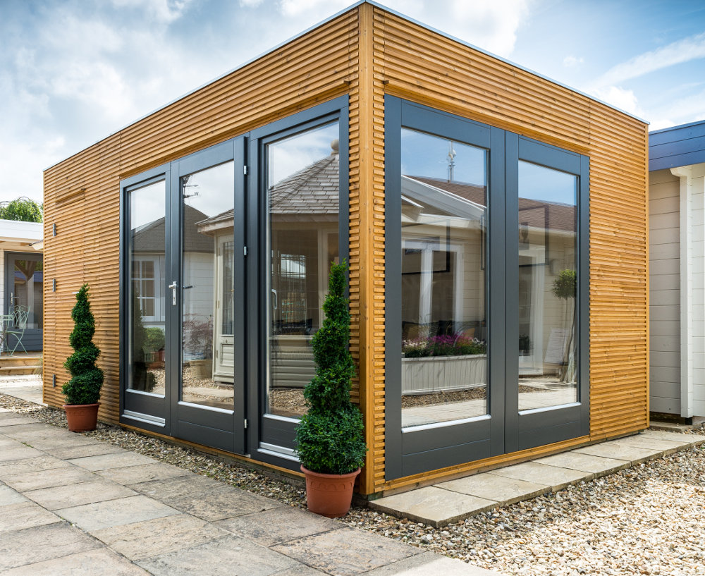 Contemporary garden office / studio with combined garden storage.  From our Linea range.  Gallery Image