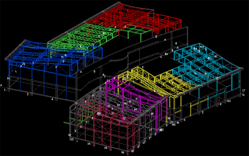 All steelwork is detailed using latest 3D Tekla software. Gallery Image