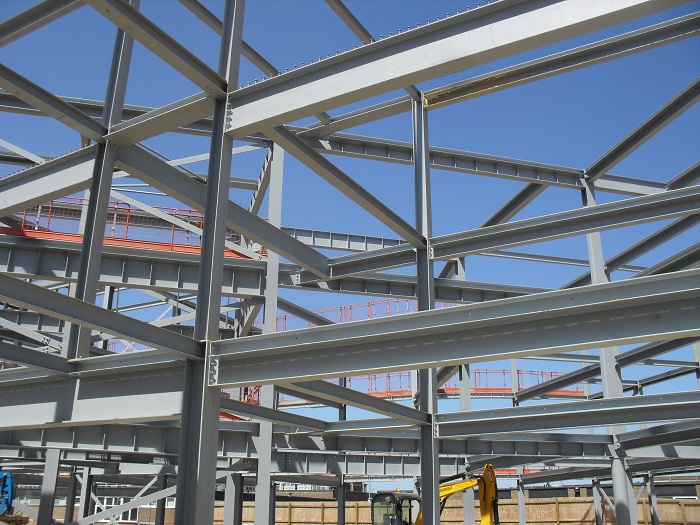 700 tonnes of structural steelwork at Stanground Academy, Cambs. Supplied for Main Contractor Kier Eastern. Gallery Image