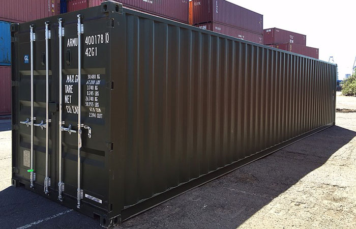 New 'One Trip' 40' shipping container. Gallery Image
