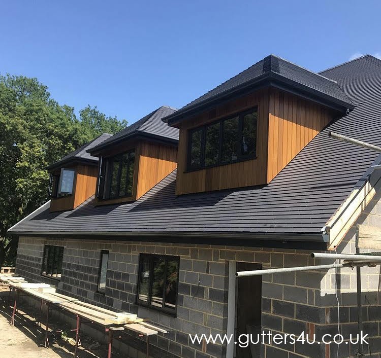 Anthracite Grey (RAL 7016)aluminium fascia, soffit and gutter fitted in Hockley, Essex  Gallery Image