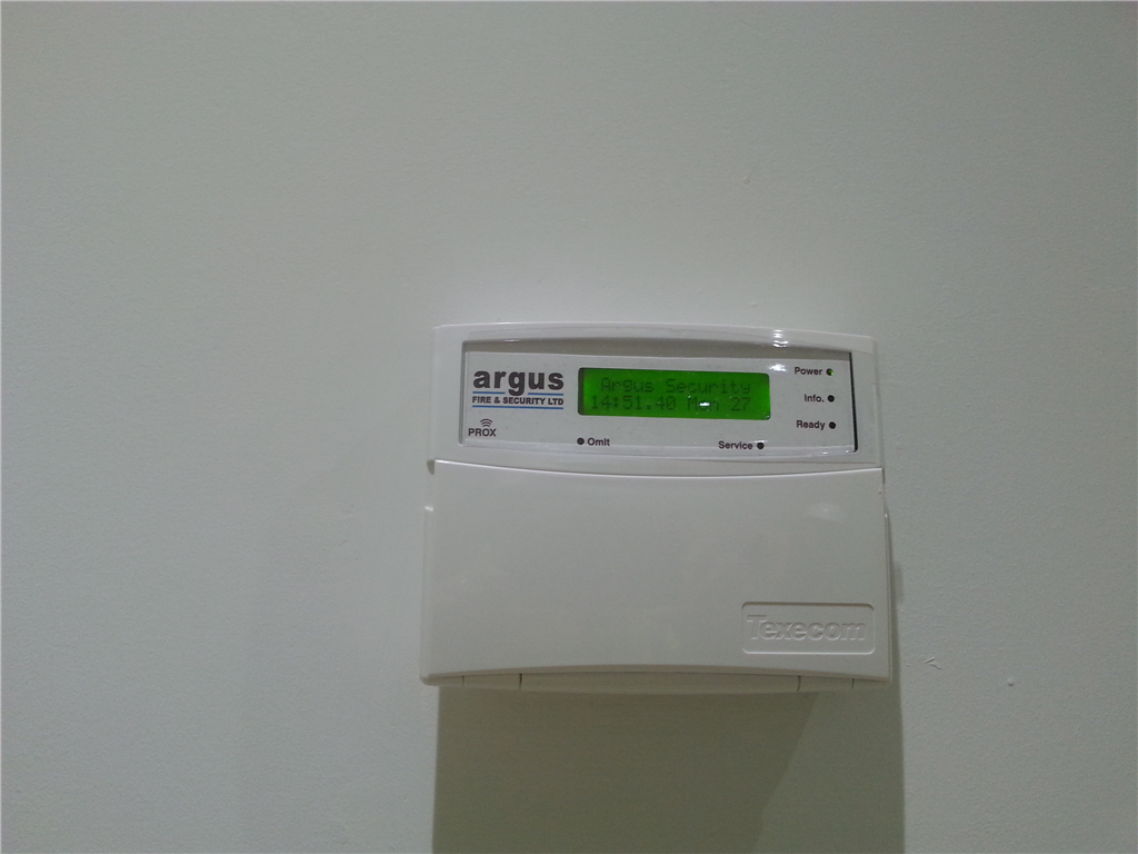 Standard Argus alarm keypad installed at a domestic property in 2016. Gallery Image