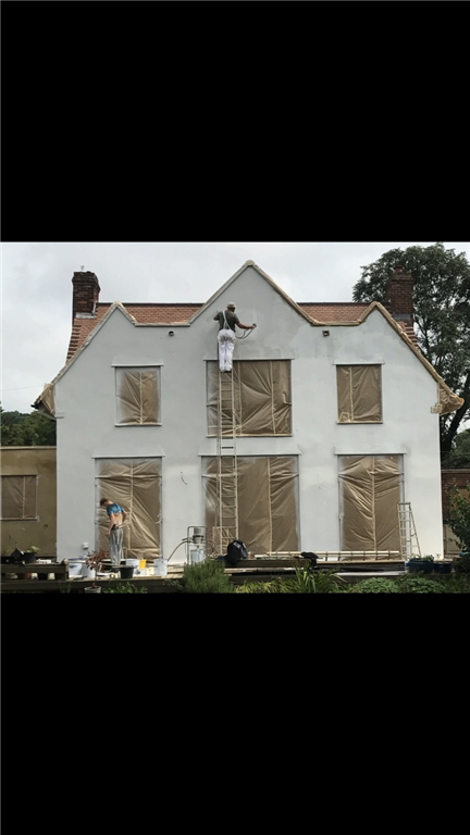 Job in Berkhamsted Herts flat rendered, masked up and river applied Gallery Image