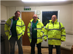 Our Engineering Team are wearing their new weather jackets to keep dry Gallery Thumbnail