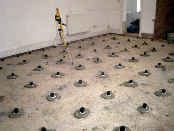 Grouted in EAFM Rubber Isolators for Formwork Floating Floor Gallery Image