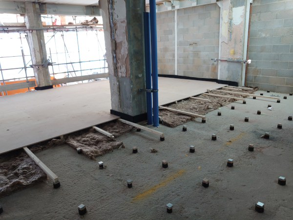 Formwork EAFM floating floor being constructed Gallery Image