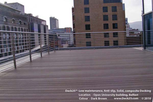 Composite Decking Commercial - Deck25 - Open University - Brown Gallery Image