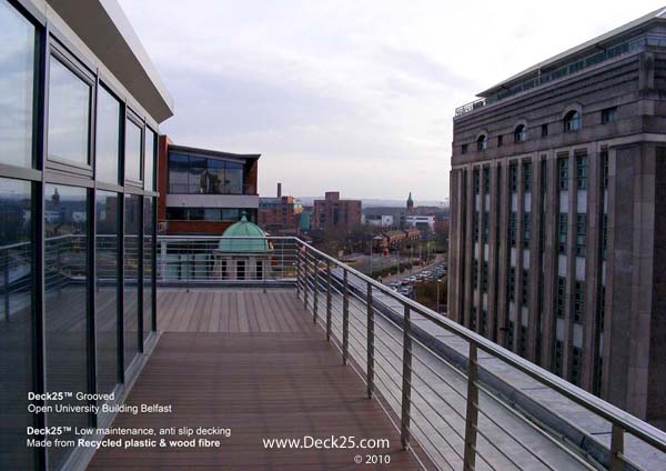 Composite Decking Commercial - Deck25 - Brown - Open University - Belfast Gallery Image