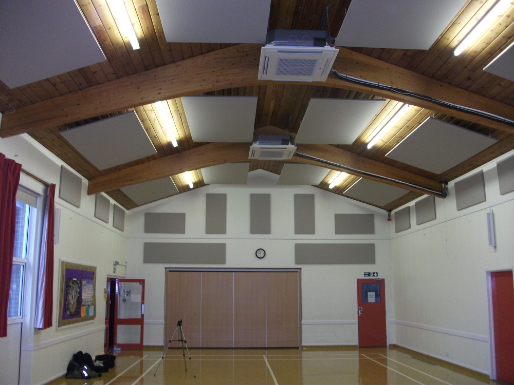 Village hall acoustic wall and ceiling panels Gallery Image