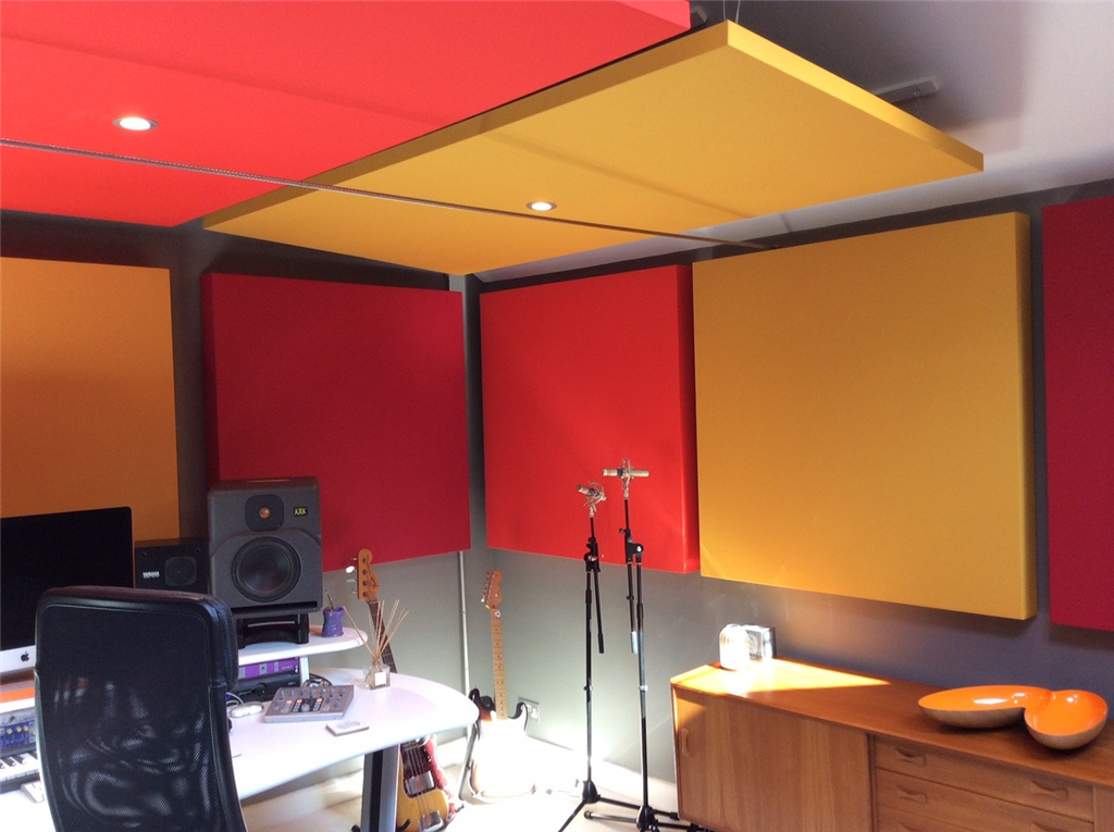 Acoustic panels in recording studio Gallery Image