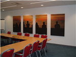 Digitally printed acoustic panels on a boardroom wall  Gallery Thumbnail