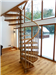 Bespoke Spiral Stair with oak treads and vertical steel balustrade  Gallery Thumbnail