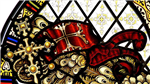 Detail of a 'Kempe' style St George & The Dragon window made in our Studio. Gallery Thumbnail