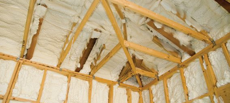 Spray foam insulation in a loft space. Gallery Image