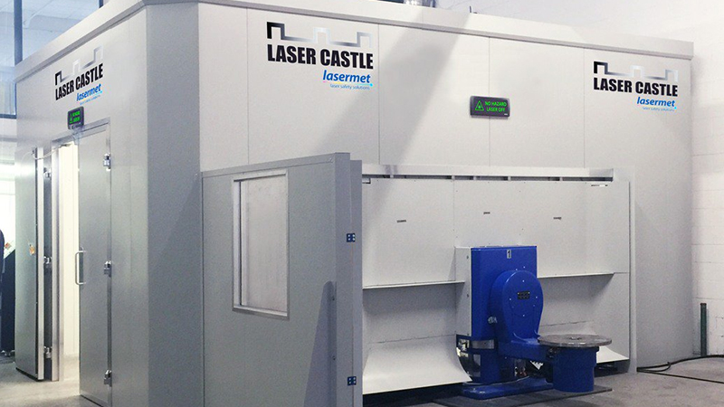 This Laser Castle incorporates a rotating table for laser processing. Gallery Image