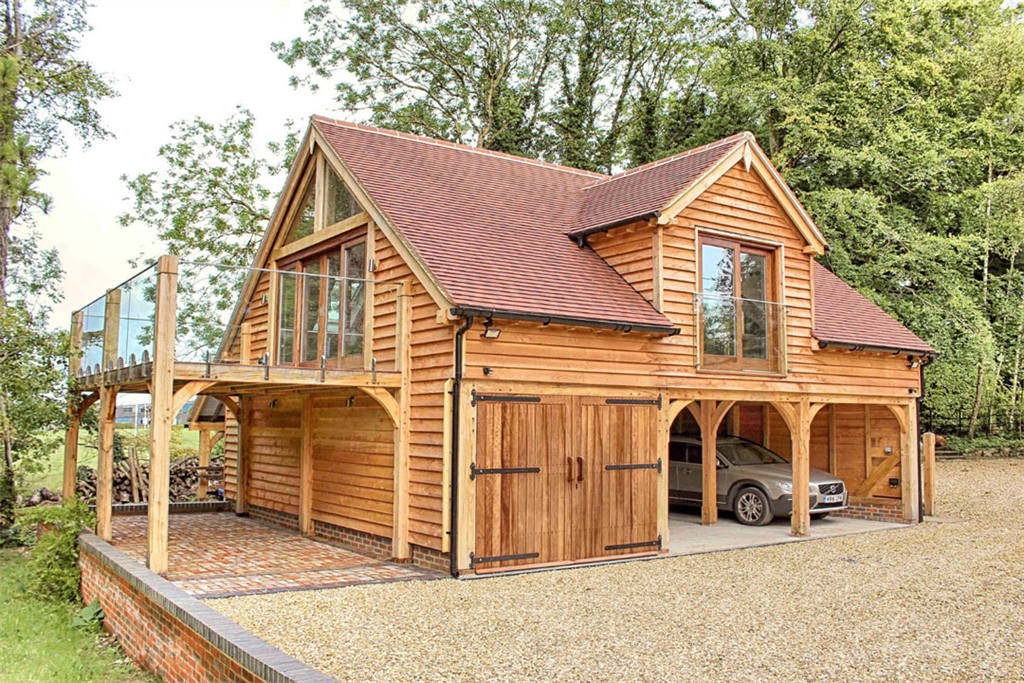 Hampshire oak framed room above accommodation barn building Gallery Image