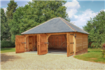 Fully hipped, slate roof, two bay barn garage in Romsey Hampshire Gallery Thumbnail