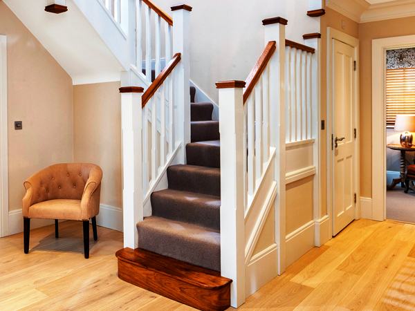 These white-painted softwood stairs formed part of a new development Gallery Image