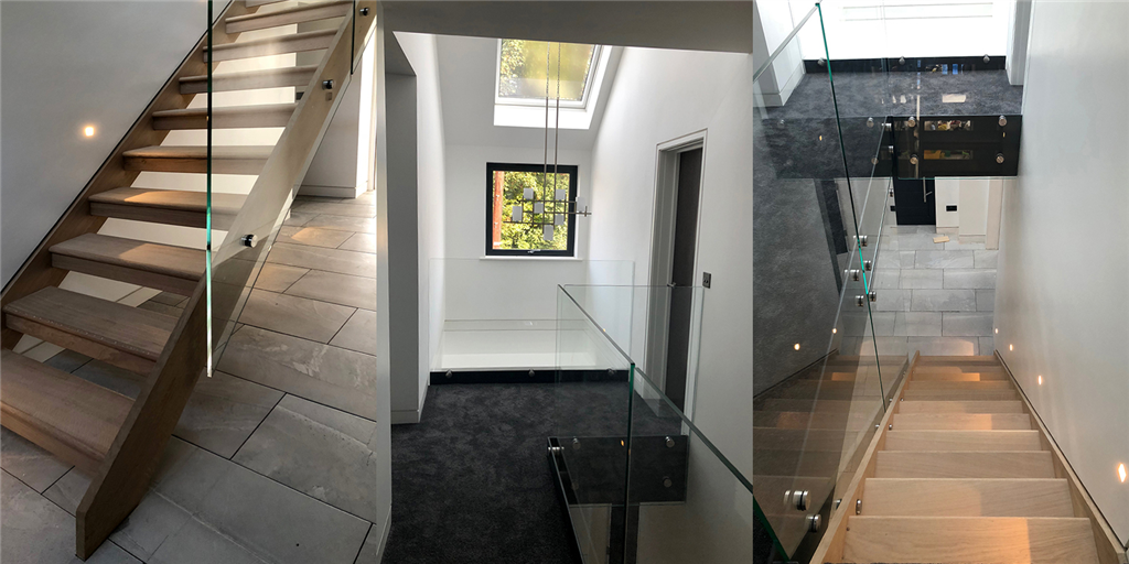 Modern Oak & Glass Staircase Design for a Contemporary Property Gallery Image