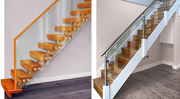 Two glass stair balustrades - see case studies no. 4 (left) and 322 Gallery Image