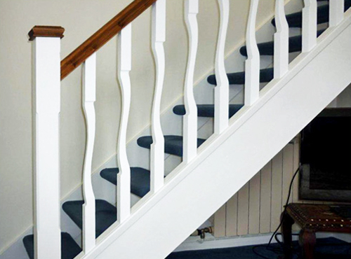These distinctive Flo spindles add an elegant touch to the staircase Gallery Image