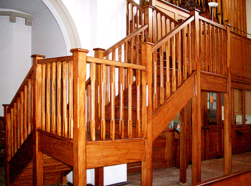 Staircase made from the west African hardwood idigbo - see case no. 65 Gallery Image
