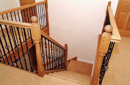 Oak and metal spindle balustrade - see case study no. 21 Gallery Image