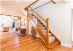 Oak and glass stair balustrade, case study no. 579 Gallery Thumbnail