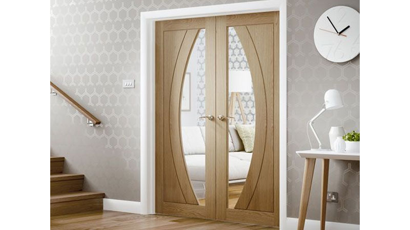 Salerno Glazed Oak Internal French Door Gallery Image