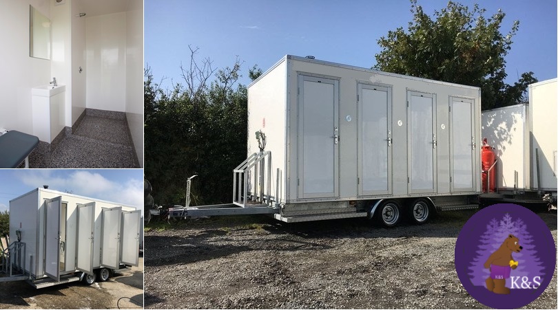 Luxury four person LPG shower trailer for hire Gallery Image
