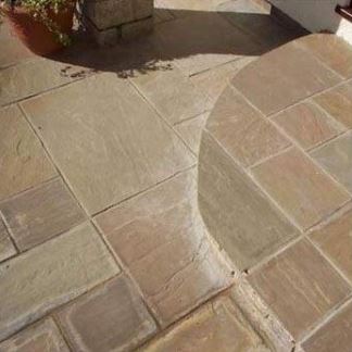 Beige Riven Sandstone Paving Gallery Image