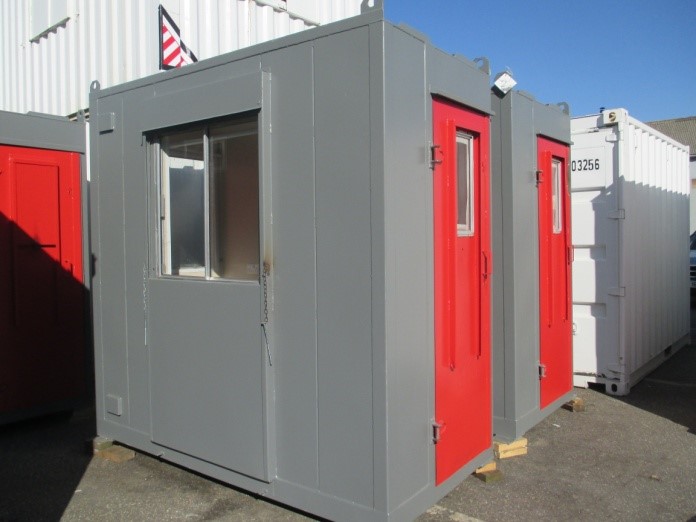 Refurbished steel anti vandal security hut/gatehouse. Gallery Image