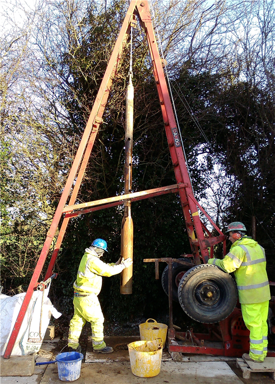 Borehole construction and drilling rig. Gallery Image