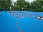 Resurfaced tennis/basketball courts at RAF Mildenhall, earlier this summer with the US Military logo Gallery Thumbnail
