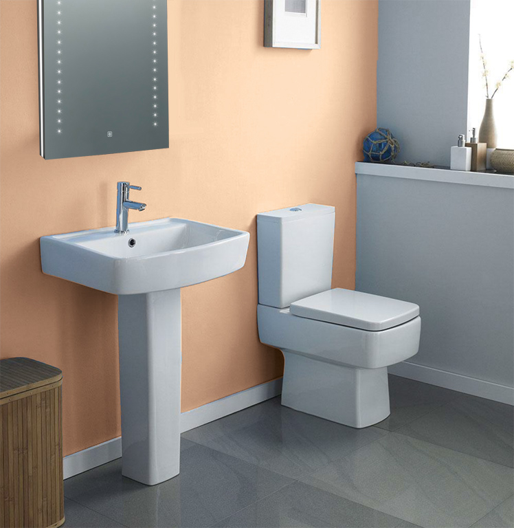 Atone Toilet & Basin With Pedestal  Gallery Image