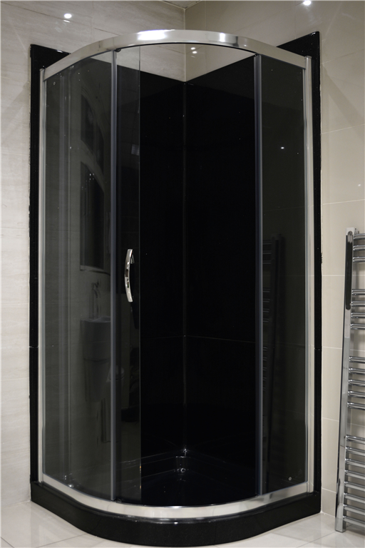 Black Granite 900 Quadrant Leak Proof Shower Pod Gallery Image