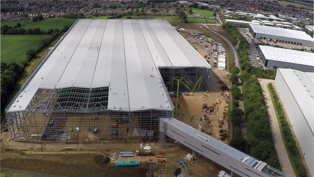 Next plc, Doncaster - £55m distribution warehouse, together with offices, call centre, link bridge extension to existing facilities, external works and drainage Gallery Image