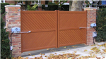 Aluminium swing gates with articulated arm gate motors Gallery Thumbnail